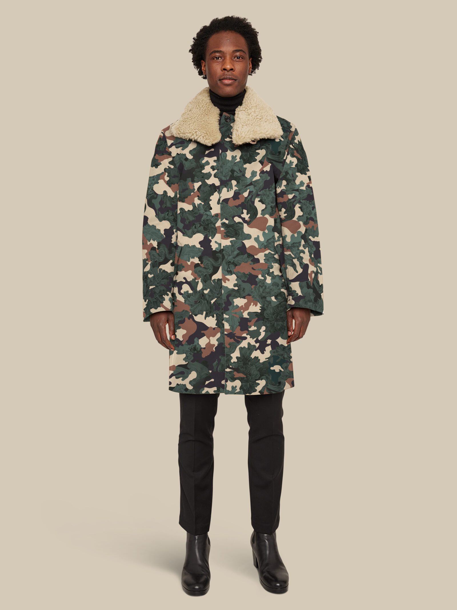 Arctic Homme / hopsack-camo-green