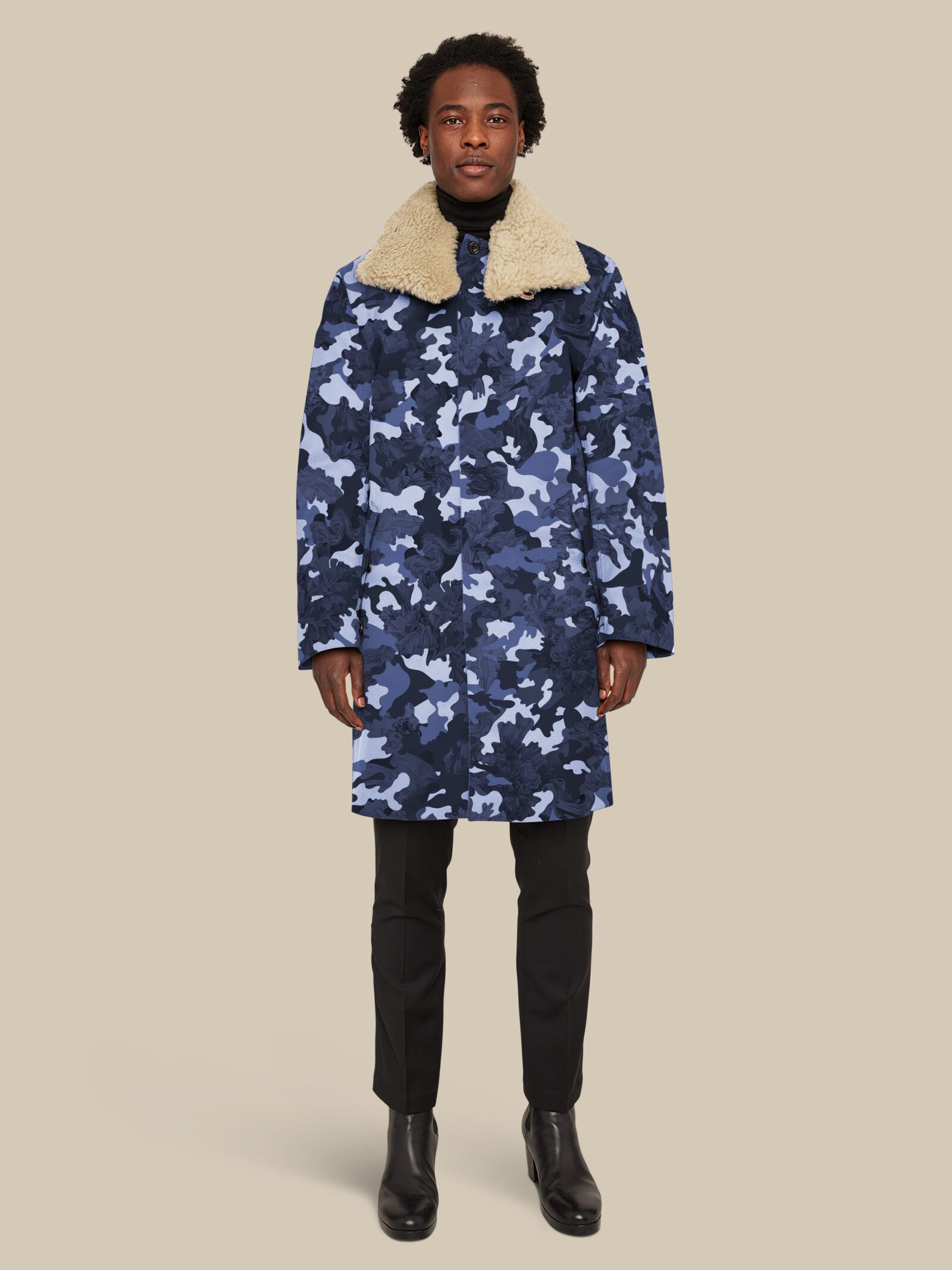 Arctic Homme / hopsack-camo-indigo