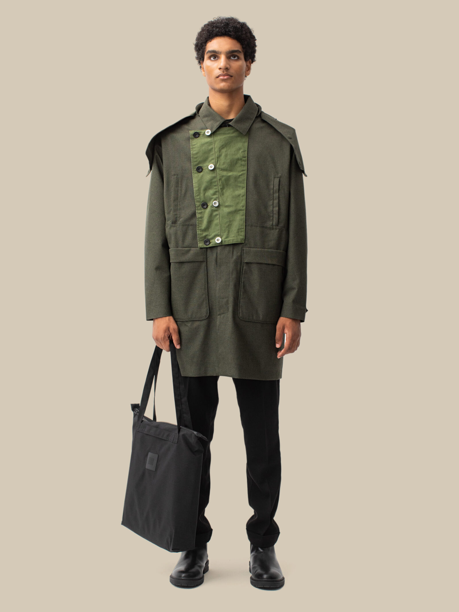 DB Homme Issue II / hopsack-army-green-w-green-military-tent-detailing