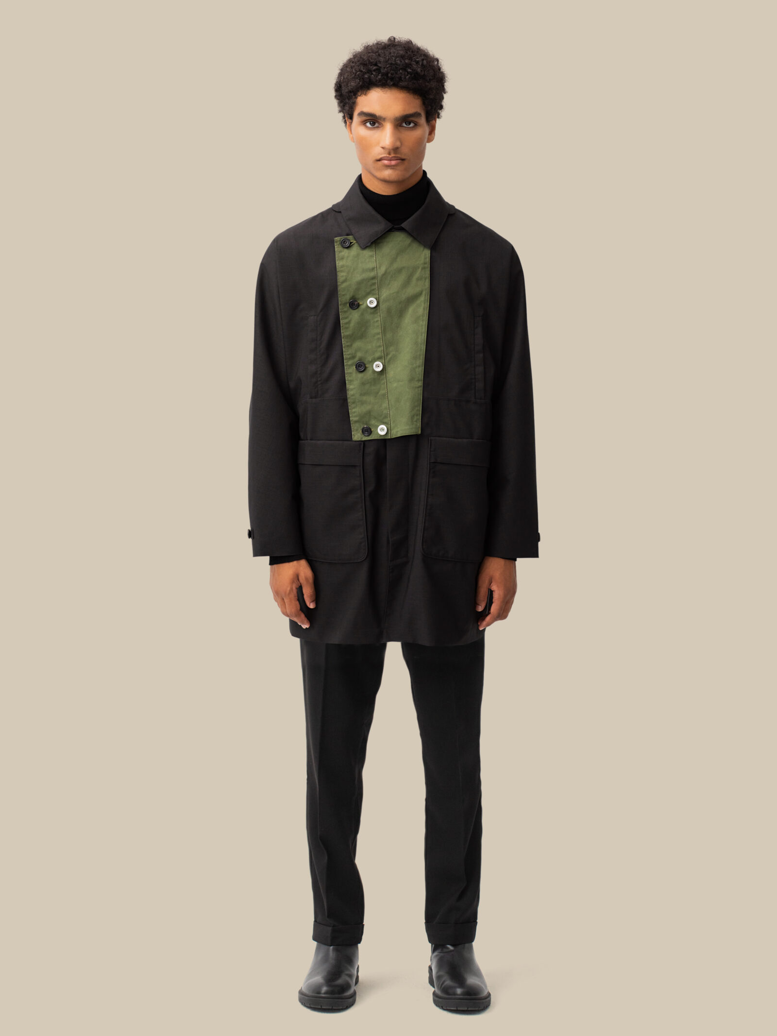 DB Homme Issue II / mixed-black-w-green-military-tent-detailing